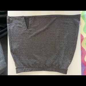 Silver mini skirt